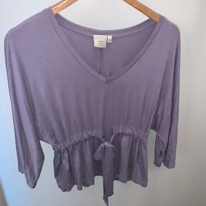 Cinch-waist 3/4 Length Top